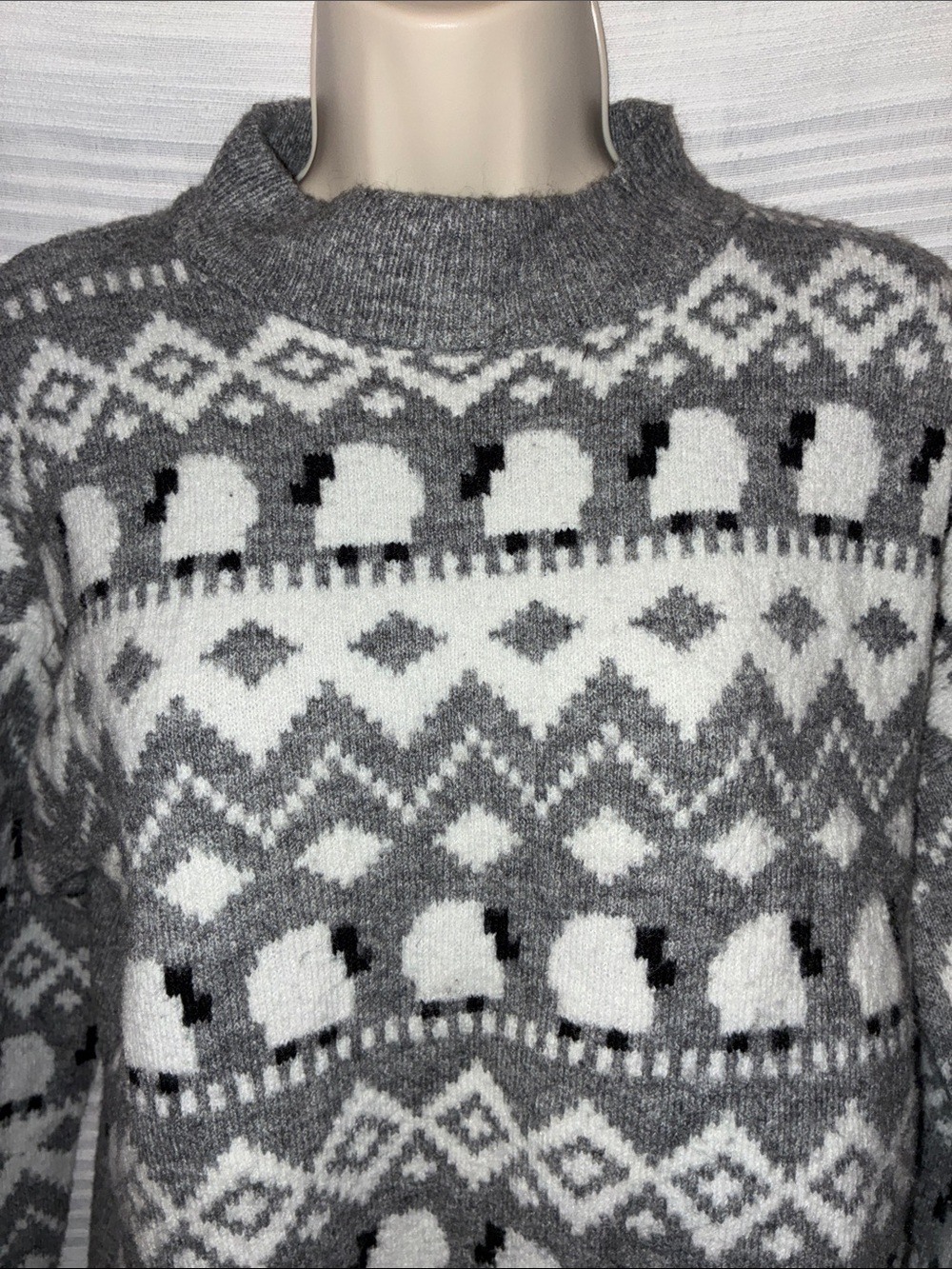 Jules & Leopold, Women’s L,  Light Gray Crewneck Knit Sweater